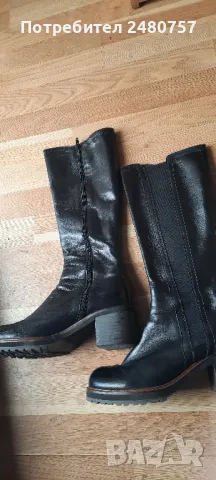 Кожени дамски ботуши 39 номер, снимка 2 - Дамски ботуши - 47773632