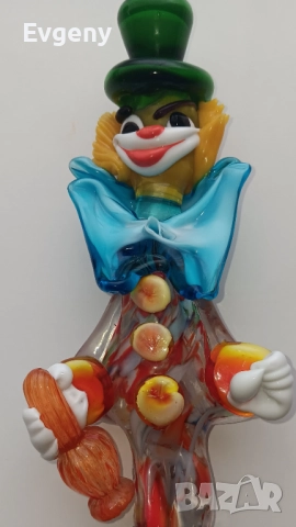 Клоун от Муранско стъкло , снимка 7 - Статуетки - 52638265