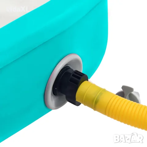vidaXL Надуваем дюшек за гимнастика с помпа, 60x100x15 см, PVC, зелен, снимка 8 - Йога - 56148367