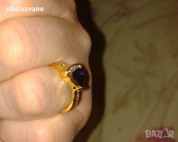 Нежен пръстен с циркон и кристал, снимка 2 - Пръстени - 39955531
