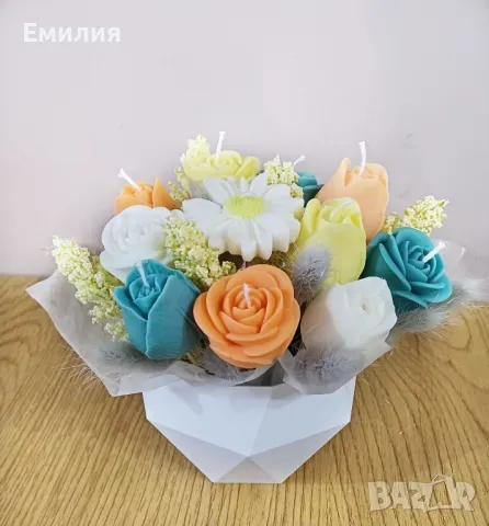 Букет от соеви свещи, снимка 1