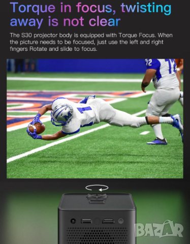 S30™ MAX® 4P 4D 4K Ultra HD WiFi Смарт Мултимедиен Проектор Android Screen Mirroring Екран Клониране, снимка 6 - Плейъри, домашно кино, прожектори - 41371709