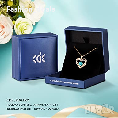 Нова Стилна Дамска огърлица с кристали Сърце Циркон Колие Подарък жена, снимка 6 - Колиета, медальони, синджири - 36474677