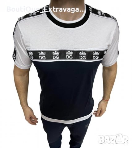 Мъжка тениска Dolce & Gabbana White/Black DG !!!, снимка 2 - Тениски - 39338764