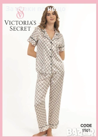 Victoria's Secret Дамски Сатенени Пижами Виктория Сикрет - Налични Различни Цветове Код SK710, снимка 5 - Пижами - 53146380