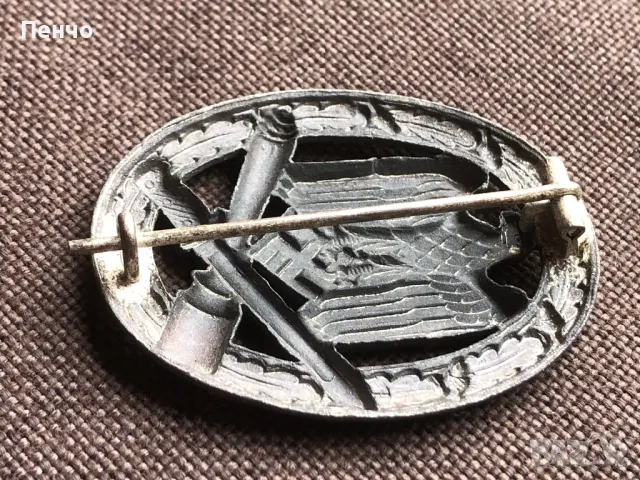 стар немски нагръден знак - WEHRMACHT - WWII - ОРИГИНАЛ, снимка 5 - Антикварни и старинни предмети - 49662876