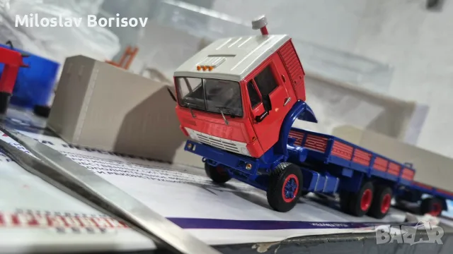 КАМАЗ 53212 + ремарке ГКБ в мащаб 1:44, снимка 3 - Колекции - 56106932