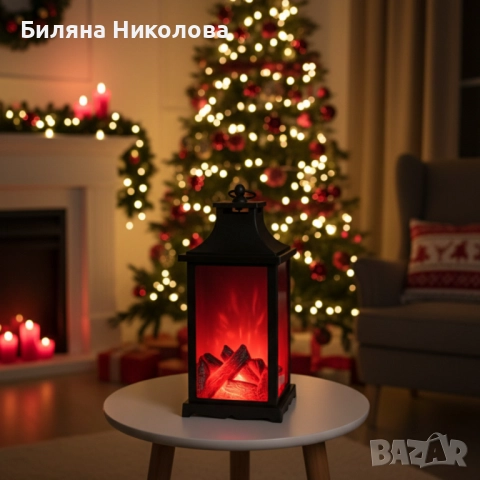 LED декоративен фенер с ефект на жив пламък, снимка 3 - Декорация за дома - 52591931