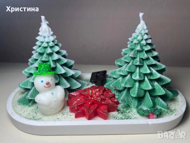 Коледни соеви ръчно изработени свещи , снимка 14 - Ръчно изработени сувенири - 52514373