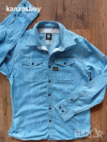g-star usn rhine shirt - мъжка деним риза р-р XL, снимка 5 - Ризи - 53621464