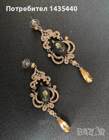 Обеци с ръчна бродерия на дизайнерката Анелия Милчева, снимка 2 - Обеци - 52365190