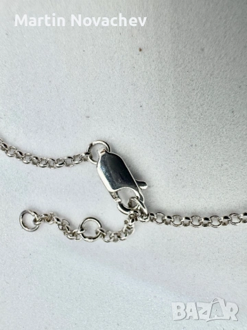 Сребърна гривна с мойсанит (Диамант) 0.9 карата, снимка 6 - Гривни - 53664048