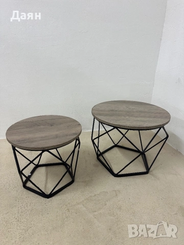 Комплект от 2 масички за кафе VASAGLE, снимка 7 - Маси - 53139921