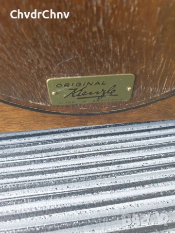 Малък стар немски дървен каминен часовник Junghans/шпиндел-40см/Юнгханс 1950-те, снимка 6 - Антикварни и старинни предмети - 51131454