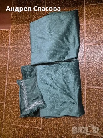 плътни тъмно зелени пердета, снимка 2 - Пердета и завеси - 48264161