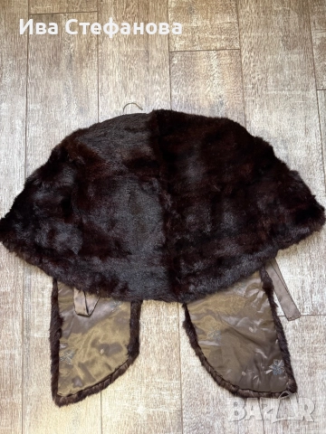 норков шал наметка болеро от норка естествен косъм кафяв универсален размер , снимка 8 - Рокли - 39970757