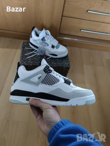 Nike Air Jordan Retro 4 Military Black White Размер 44 Номер 28см Мъжки Обувки Кецове Маратонки, снимка 4 - Маратонки - 39424027