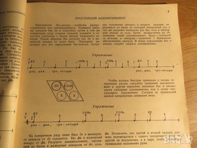 подробна школа за акордеон, учебник за акордеон В.Лушников Научи се сам да свириш на акордеон 1989, снимка 5 - Акордеони - 35662964