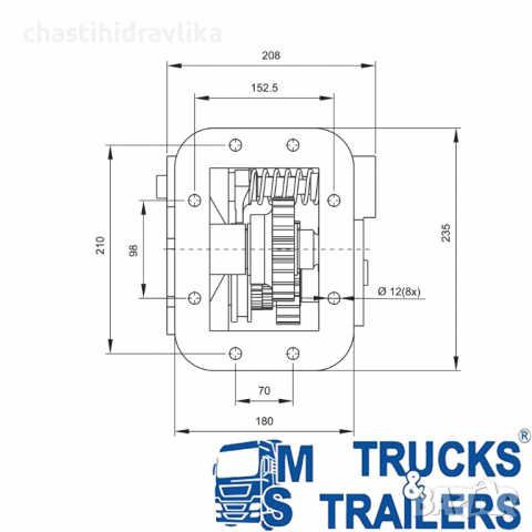 P.T.O. Включвател за скоростна кутия EATON FULLER 11609, снимка 3 - Части - 36230163