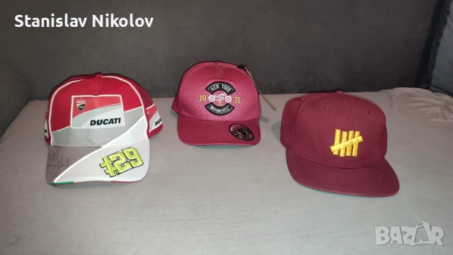 Лот от шапки с козирка - Undefeated; Ducati ; New York Motorcycles