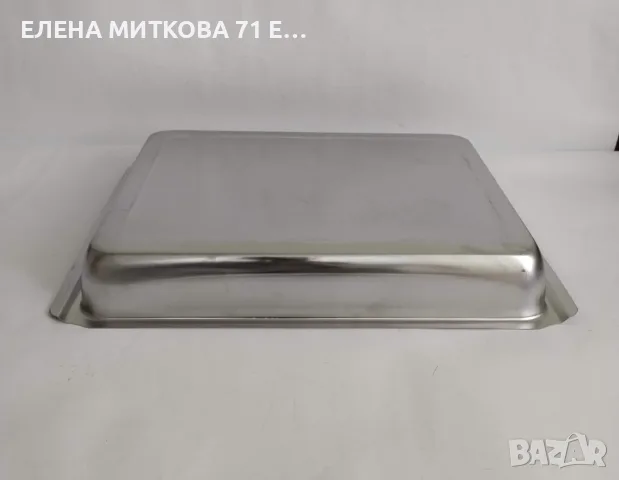 Много голяма и масивна правоъгълна тава от неръждаема стомана, снимка 4 - Съдове за готвене - 55898813