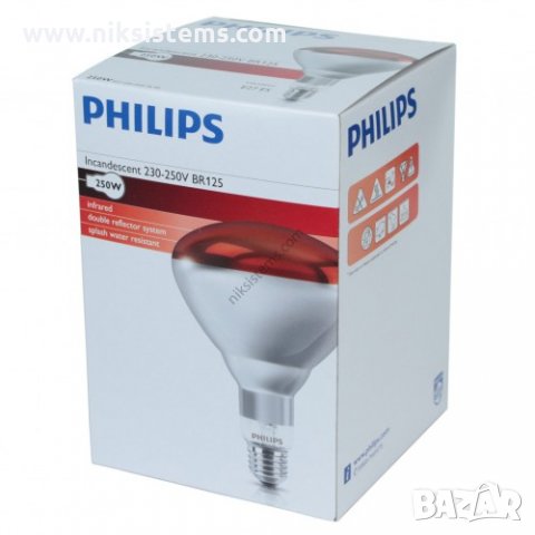 Инфрачервена Лампа червена 150 и 250 W - Philips, снимка 3 - Други стоки за животни - 34163845