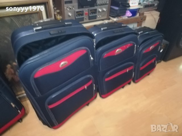 заявени-ТЕКСТИЛНИ КУФАРИ 4 БРОЯ-НОВИ КОМПЛЕКТ 0109231125, снимка 3 - Куфари - 42042950