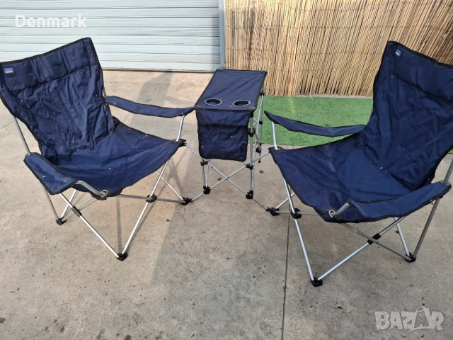 Комплект от 2 сгъваеми къмпинг стола + маса , снимка 3 - Къмпинг мебели - 50594959