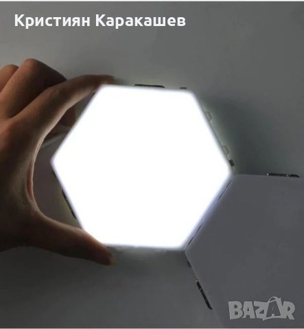 Квантова светодиодна шестоъгълна LED лампа 5бр. комплект 12W, снимка 6 - Лед осветление - 42097246