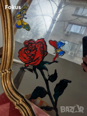 Дърворезба Разкошно старо бароково огледало златен варак, снимка 3 - Антикварни и старинни предмети - 53444627