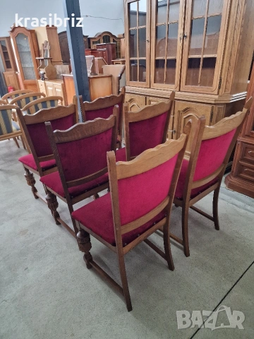 Антични Масивни Столове-6бр.-внос от Германия!ОБЯВЕНАТА ЦЕНА Е ЗА БРОЙ!, снимка 4 - Столове - 53531603