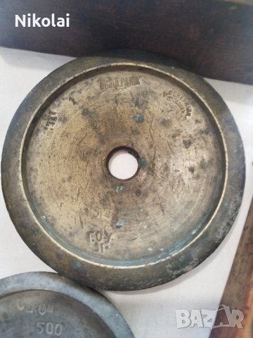 комплект бронзови тежести теглилки грамове грам за везна кантар, снимка 5 - Антикварни и старинни предмети - 44259188