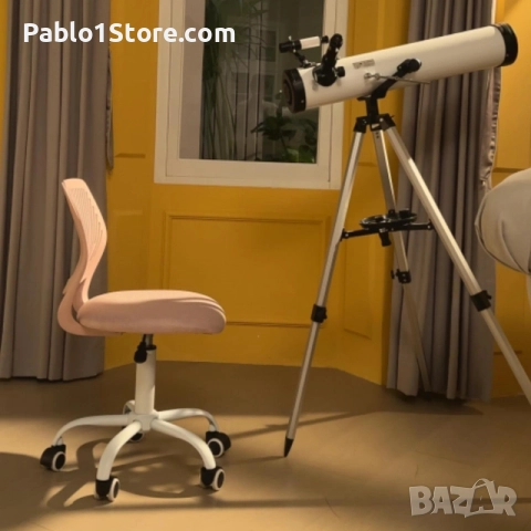 Ергономичен стол за бюро Homy Casa с регулируема височина и въртящ се дизайн – Morandi Pink, снимка 4 - Столове - 52669620