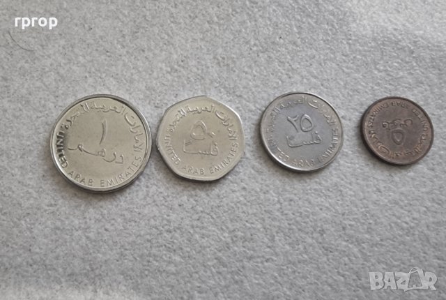Монети. ОАЕ. Дубай . Дирхам , филс.  Лот. 4 бр., снимка 1