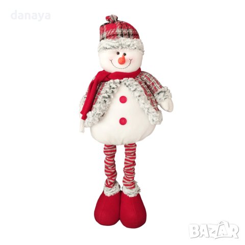 4142 Голяма коледна фигура Снежко с разтягащи се крака 47-78см