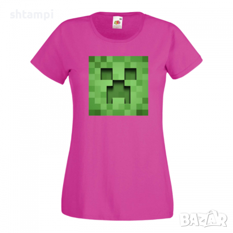 Дамска тениска Creeper Face 3 майнкрафт Minecraft,Игра,Забавление,подарък,Изненада,Рожден Ден., снимка 10 - Тениски - 36520640