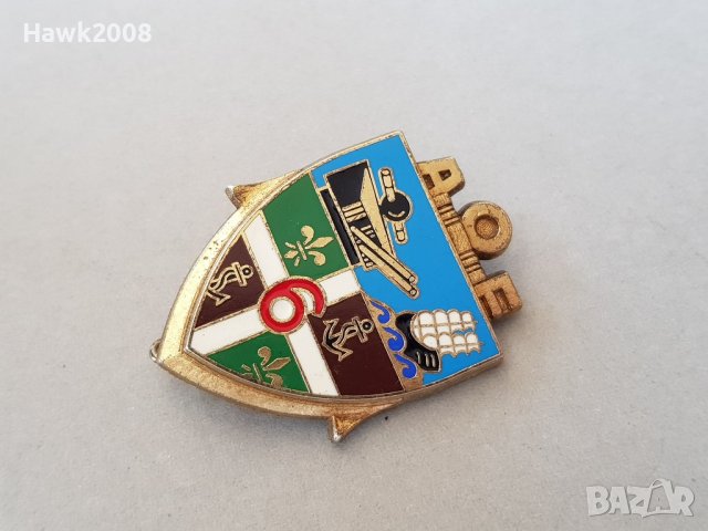 Френска полкова военноморска емайлирана значка A.O.E 6, снимка 2 - Колекции - 40285885