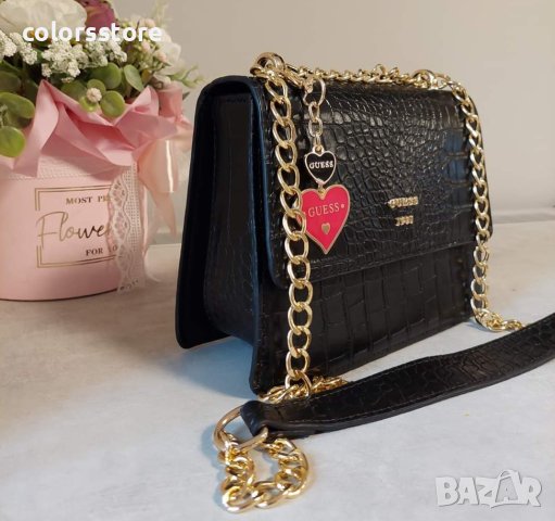 Черна лачена чанта Guess код SG204, снимка 4 - Чанти - 39836944