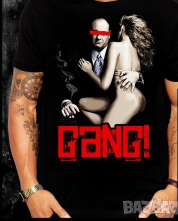 Тениска с щампа GANG