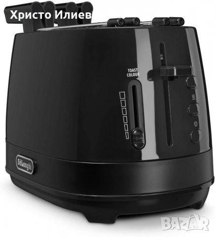 Тостер DeLonghi 550 W Черен, снимка 2 - Тостери - 40153639