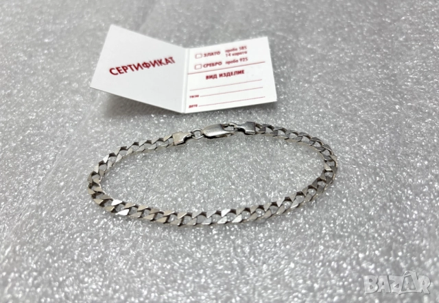 Сребърна Гривна (проба 925)- 7,00 грама, класическа плетка, снимка 3 - Гривни - 52144579