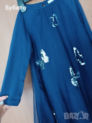 Рокля от тюл и трико с пайети, снимка 3 - Детски рокли и поли - 41692829