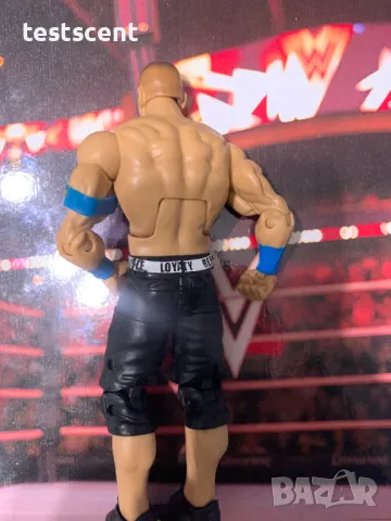 Екшън фигура WWE John Cena Джон Сина Mattel Elite Black Light Blue figure играчка, снимка 5 - Колекции - 48438298