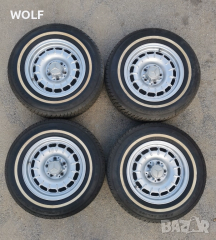 Mercedes W123 original алуминиеви джанти с гуми 205/70 R14 от германия