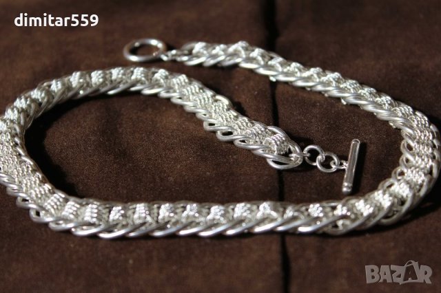 Дамско сребърно колие, снимка 7 - Колиета, медальони, синджири - 42518156