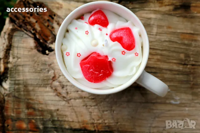 Ръчно изработена ароматна свещ специално за Свети Валентин, снимка 15 - Декорация за дома - 48819419