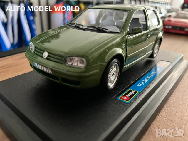 Метална колекционерска количкa BBURAGO VW GOLF 4 мащаб 1:24, снимка 1