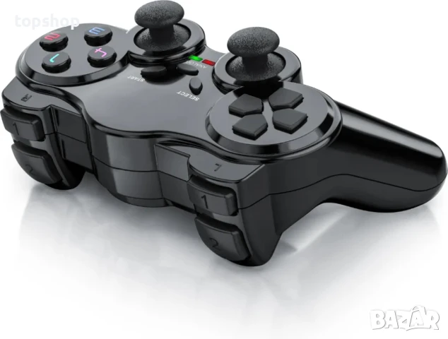 НОВ Джойстик за PlayStation, CSL контролер, безжичен PS2 геймпад, 2,4 GHz адаптер с двойна вибрация, снимка 2 - Аксесоари - 50552542