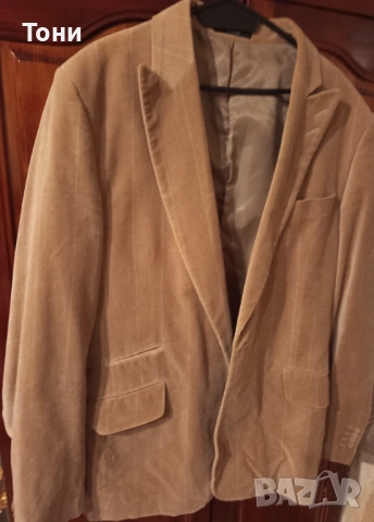 SELECTED Ново Мъжко Сако от Чист Натурален Велур L, снимка 7 - Сака - 53134725