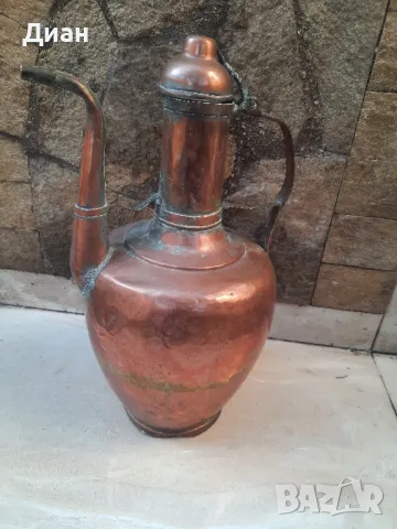 меден бакърен ибрик кана, снимка 6 - Антикварни и старинни предмети - 48500613